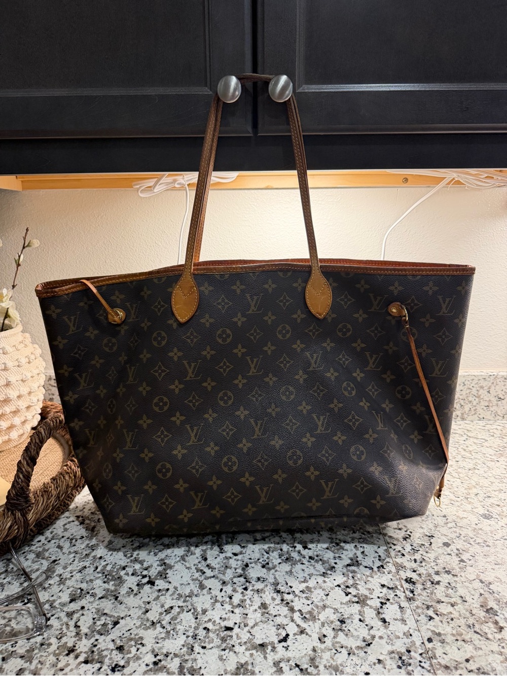 Louis Vuitton Monogram Canvas Tote in Brown and Tan